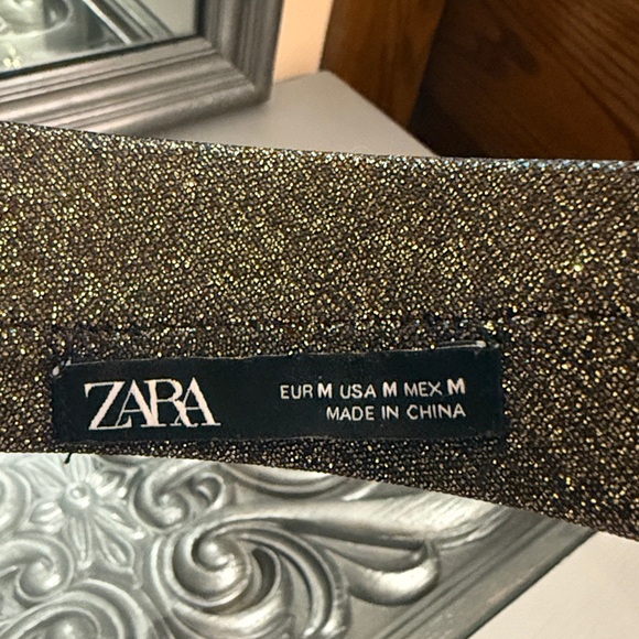 Zara Padded Shimmering Gold Blue and Pink Iridescent Headband - Picture 5 of 5